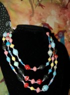 Multicoloured Paper Bead Necklace